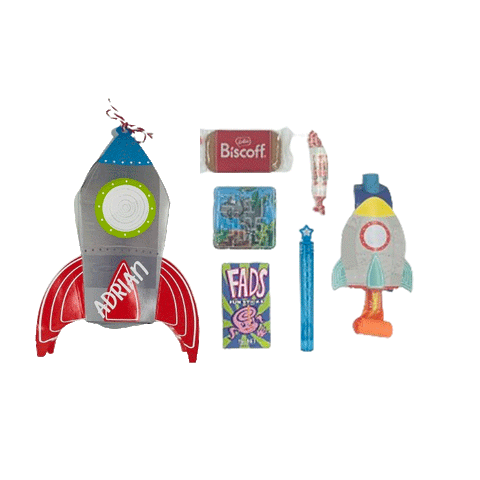 Blast Off Rocket Treat Box Personalised