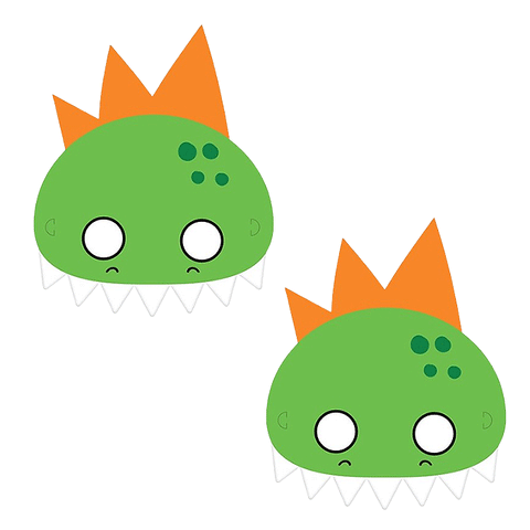 Dinosaur Party Masks Pack of 8