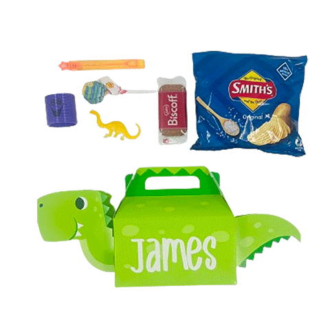 Dino-shaped Delight Personalised Treat Box