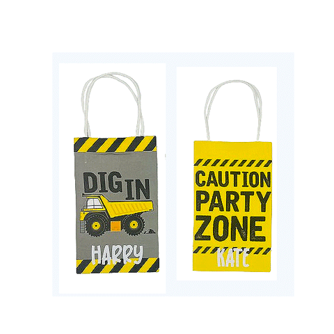 Dig It Personalised Construction Party Bag