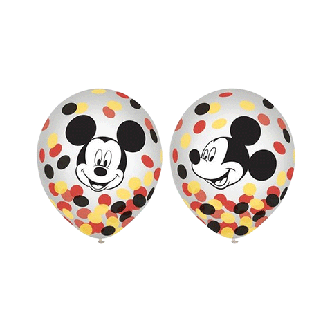Mickey Mouse Confetti Balloons Pack of 6