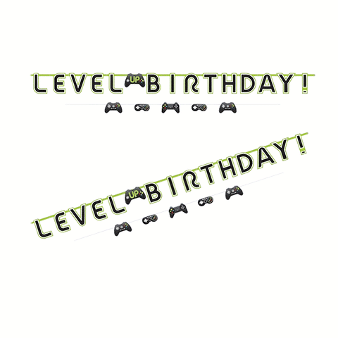 Level Up Gamer's Jumbo Birthday Banner