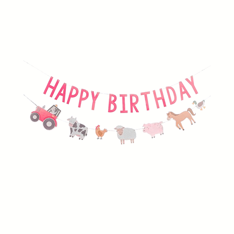 Farm Friends Happy Birthday Bunting