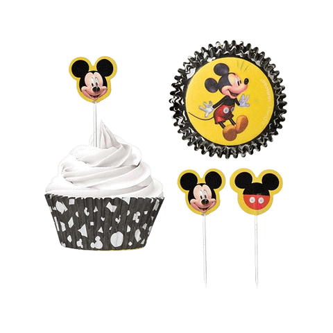 Mickey Mouse Cupcake Cases & Picks Set