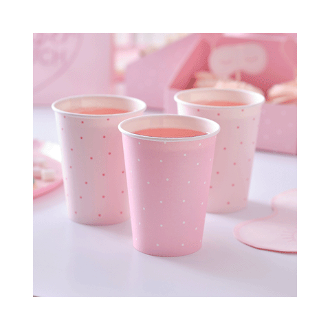 Pamper Party Polka Dot Cups Pack of 8