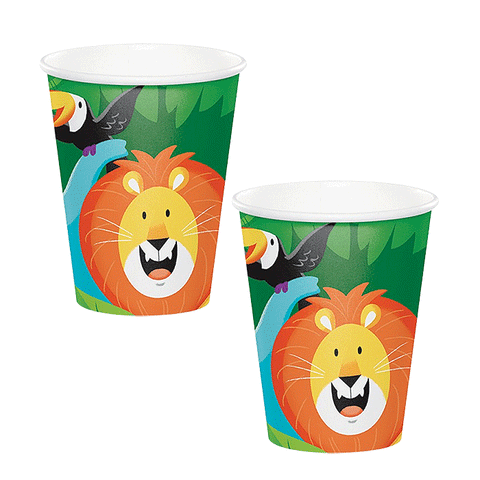 Jungle Safari Paper Party Cups Pack of 8