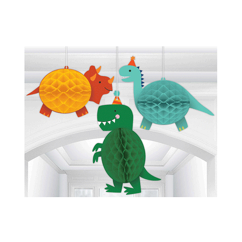 Dinosaur Honeycomb Hanging Party Decorations