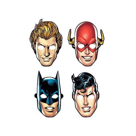 Justice League Paper Masks Pack of 8
