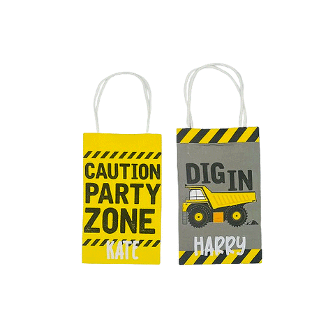 Dig It Personalised Construction Party Bag Only