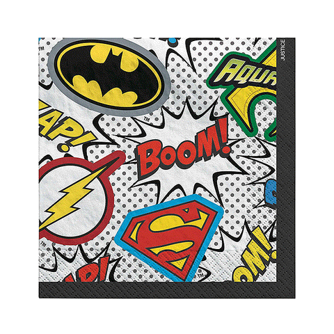 Justice League Beverage Napkins Pack of 16