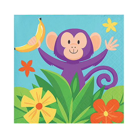Jungle Safari Beverage Napkins Pack of 16
