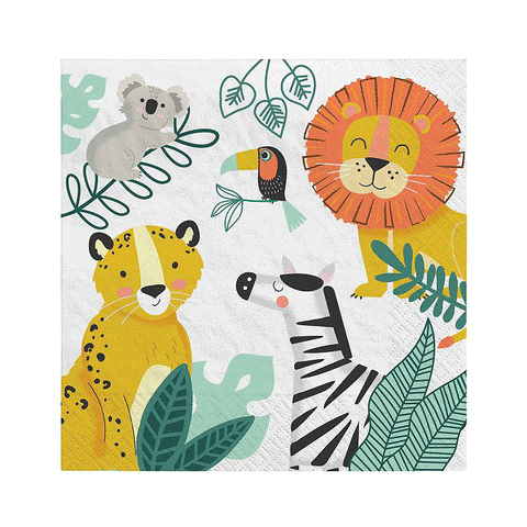 Get Wild Jungle Lunch Napkins Pack of 16