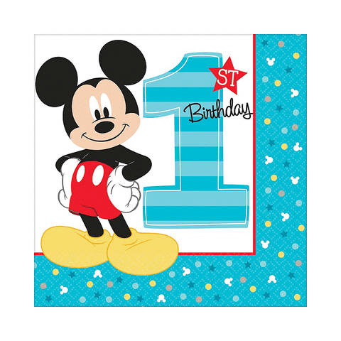 Mickey Mouse Fun To Be One Lunch Napkins Pack of 16