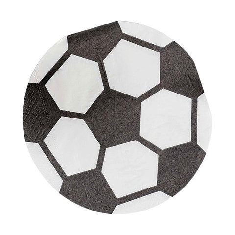 Kick Off Soccer Party Shaped Napkins Pack of 16