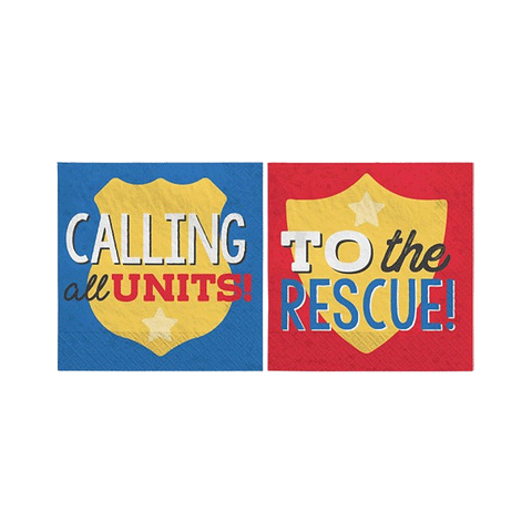 First Responders Beverage Napkins Pack of 16