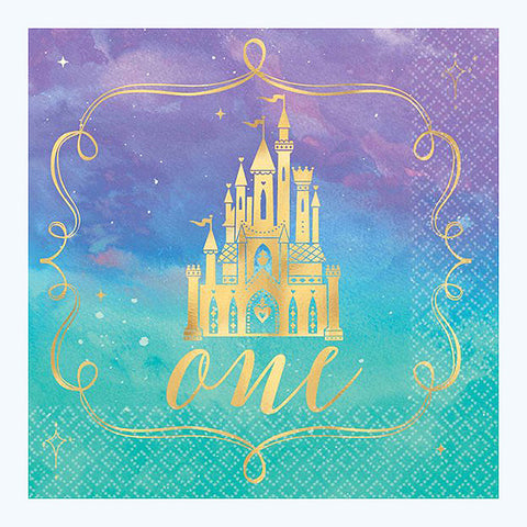 Disney Princess Once Upon A Time 1st Birthday Beverage Napkins Pack Of 16