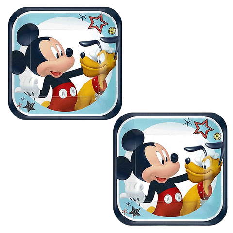 Mickey Mouse 17cm Square Paper Plates Pack of 8