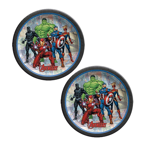 Avengers Round Paper Plates 17cm Pack of 8