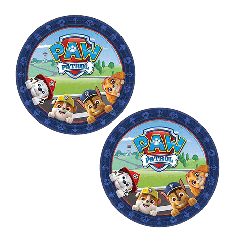 Paw Patrol 23cm Round Paper Plates Pack of 8
