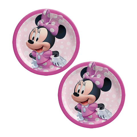 Minnie Mouse 23cm Plates Pack of 8