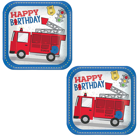 First Responders Happy Birthday Plates Pack of 8