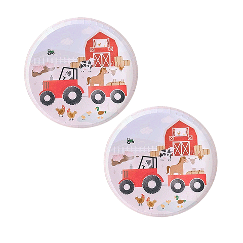 Farm Friends Paper Plates 25cm Pack of 8