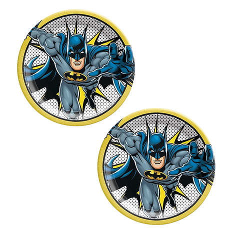 Batman Round Plates 23cm Pack of 8