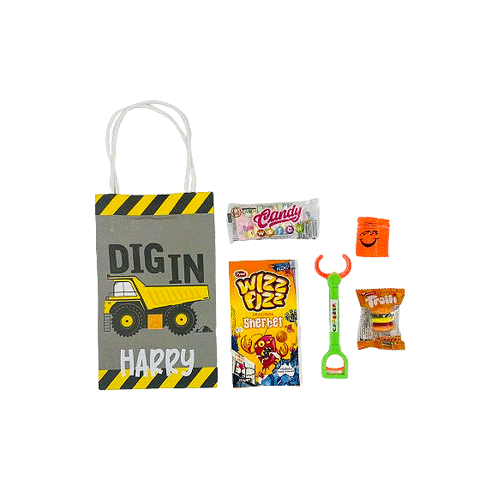Dig It Personalised Construction Party Bag
