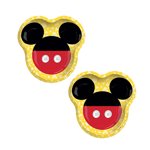 Mickey Mouse Shaped Plates Pack of 8