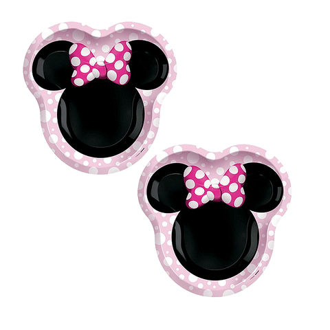 Minnie Mouse Shaped Plates Pack of 8