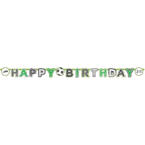 Soccer Kicker Party Happy Birthday Letter Banner
