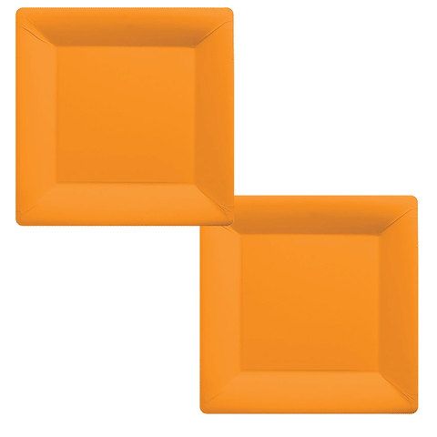 Jungle Orange Square Paper Plates 23cm Pack of 20