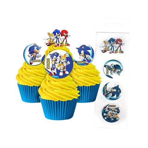 Sonic Wafer Cupcake Toppers x 16