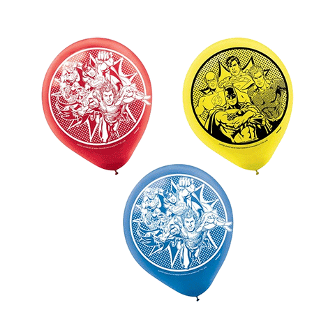 Justice League Latex Balloons Pack of 6