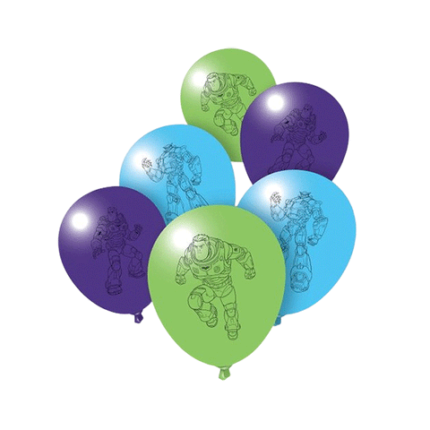 Buzz Lightyear Latex Balloons Pack of 6