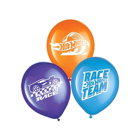 Hot Wheels Latex Balloons Pack of 6