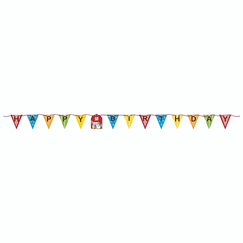 Farmhouse Fun Happy Birthday Ribbon Banner