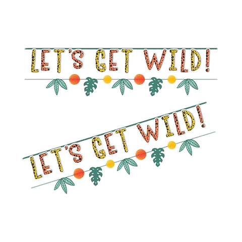 Let's Get Wild Jungle Banner Kit