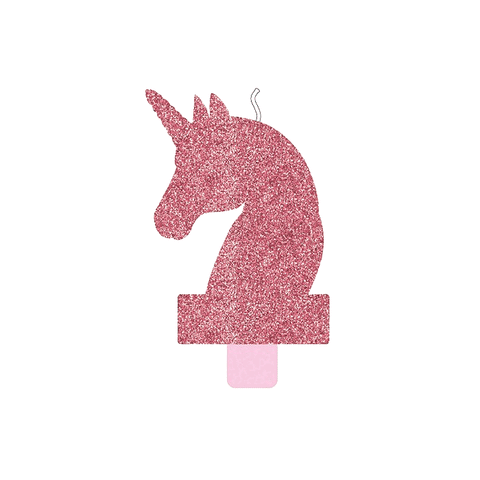 Unicorn Glitter Birthday Candle