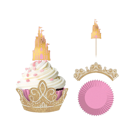 Disney Princess Cupcake Cases & Picks Set