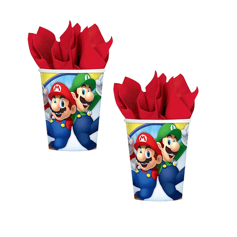 Super Mario Paper Party Cups Pack of 8