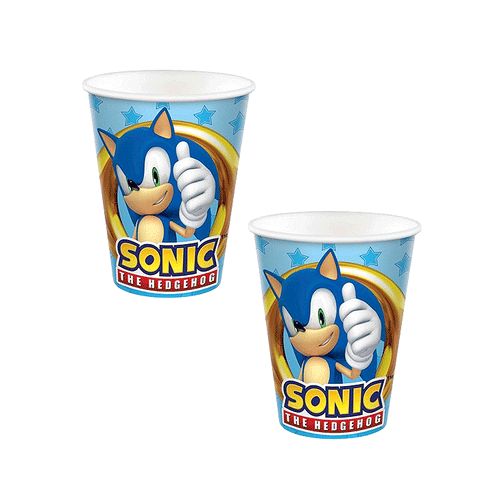 Sonic Paper Cups Pack of 8