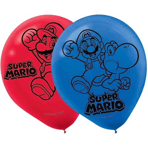 Super Mario Balloons Pack of 6