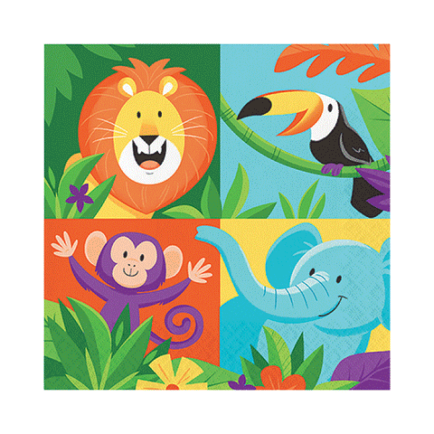 Jungle Safari Lunch Napkins Pack of 16