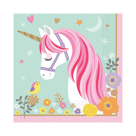 Unicorn Lunch Paper Napkins Pack of 16