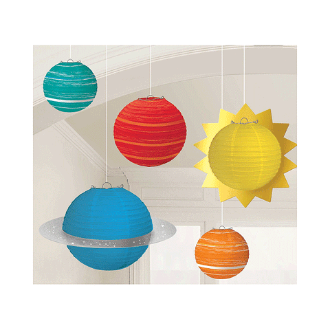 Blast Off Planets Paper Lanterns