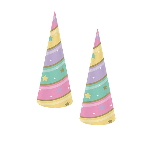 Unicorn Sparkle Party Hats Pack of 8