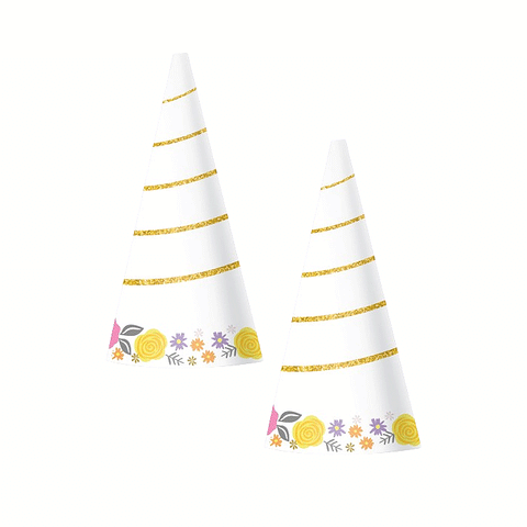 Unicorn Party Hats Pack of 8