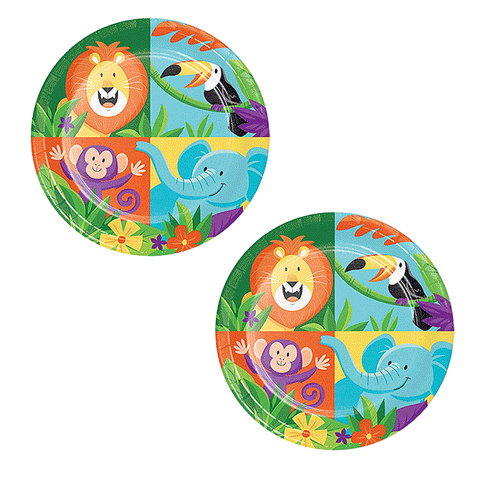 Jungle Safari Lunch Paper Plates 18cm Pack of 8