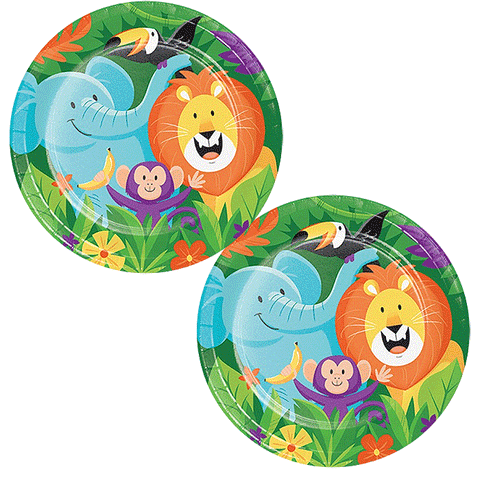 Jungle Safari Dinner Paper Plates 22cm Pack of 8